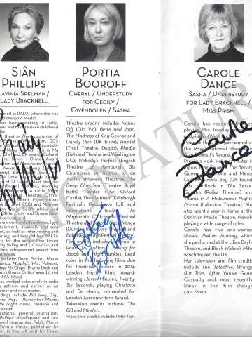 Cast-Signed ‘The Importance of Being Earnest’ Programme